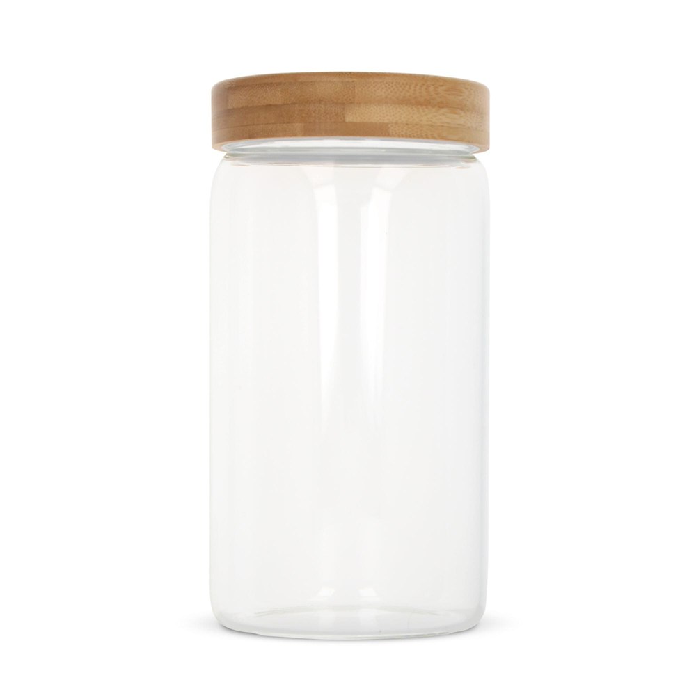 Canister glas &amp; bamboe 1200ml