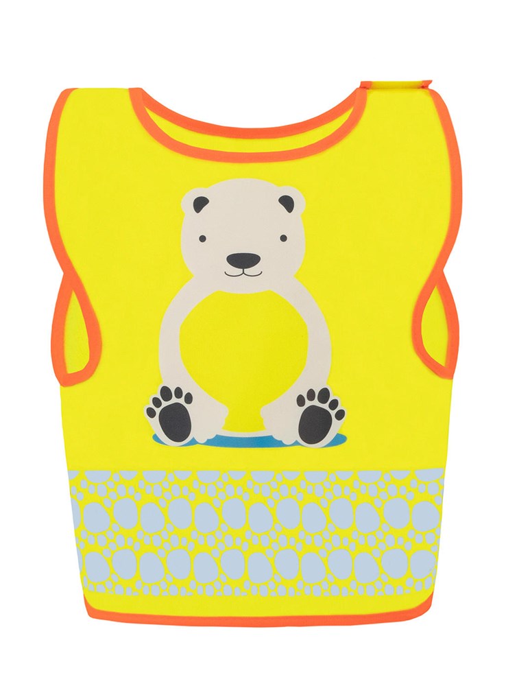 Children's Safety Vest Funtastic Wildlife - Polar Bear Yellow