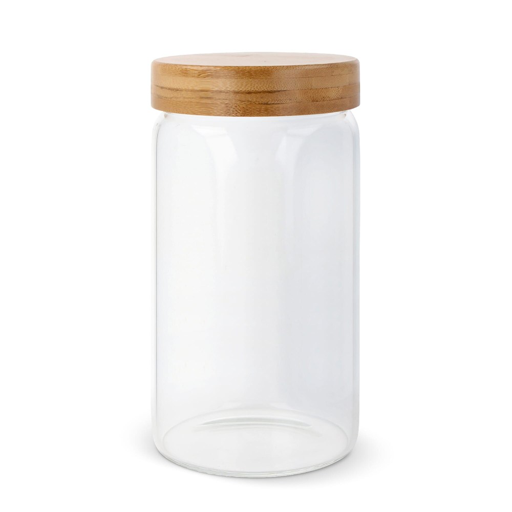 Canister glas &amp; bamboe 1200ml