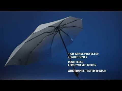 STORMaxi - Arodynamische opvouwbare stormparaplu - Handopening - Windproof -  90 cm - Zwart