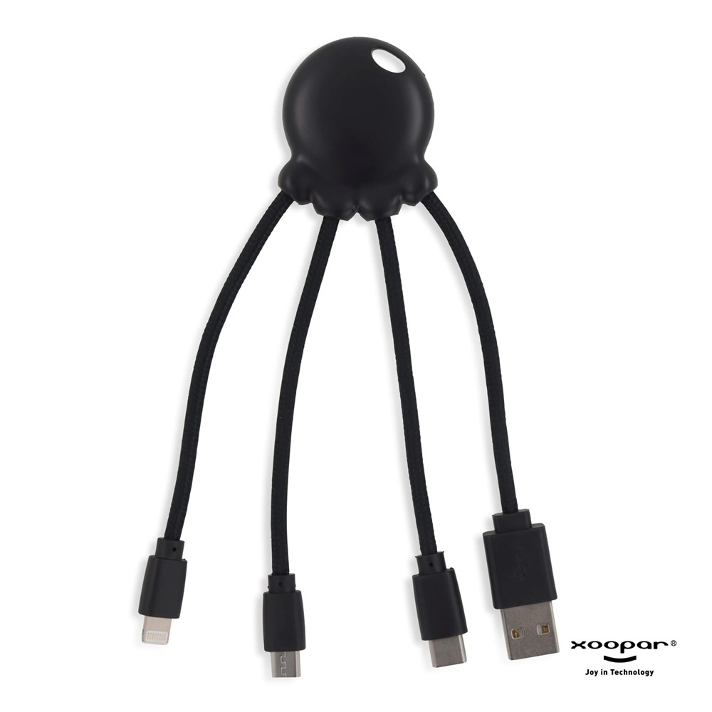 2087 | Xoopar Eco Octopus Charging cable - Zwart