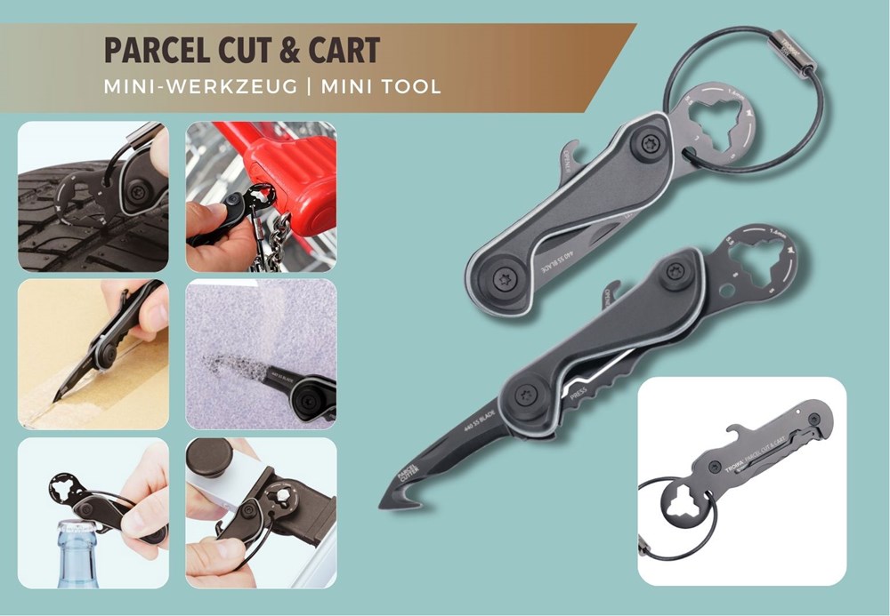 TROIKA Mini gereedschap PARCEL CUT & CART