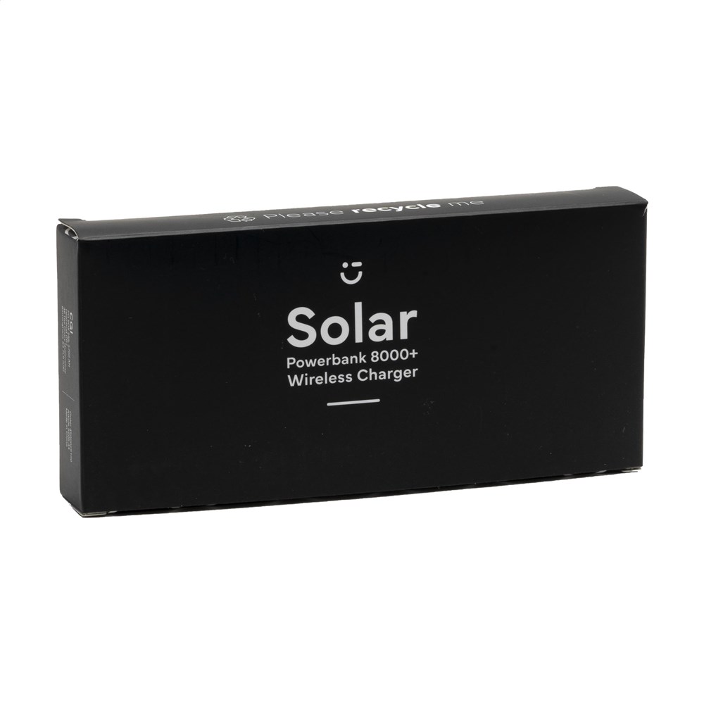 Solar Powerbank 8000+ Wireless Charger externe oplader Solar Powerbank 8000+ Wireless Charger externe oplader