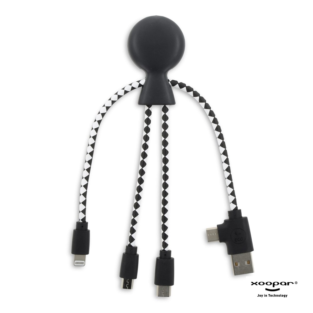 2081 | Xoopar Mr. Bio Charging cable - Zwart