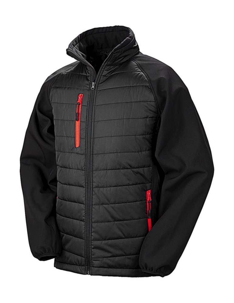 Compass Padded Softshell - Black/Red